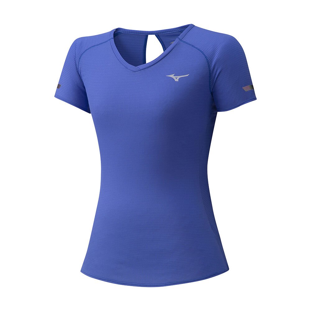 Camisetas Mizuno DryAeroflow Mujer Azules Comprar CVNA-70385